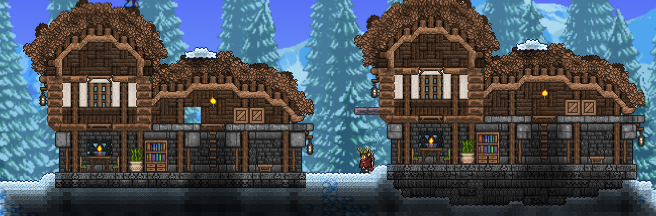 Comparison of two different houses with different foundations